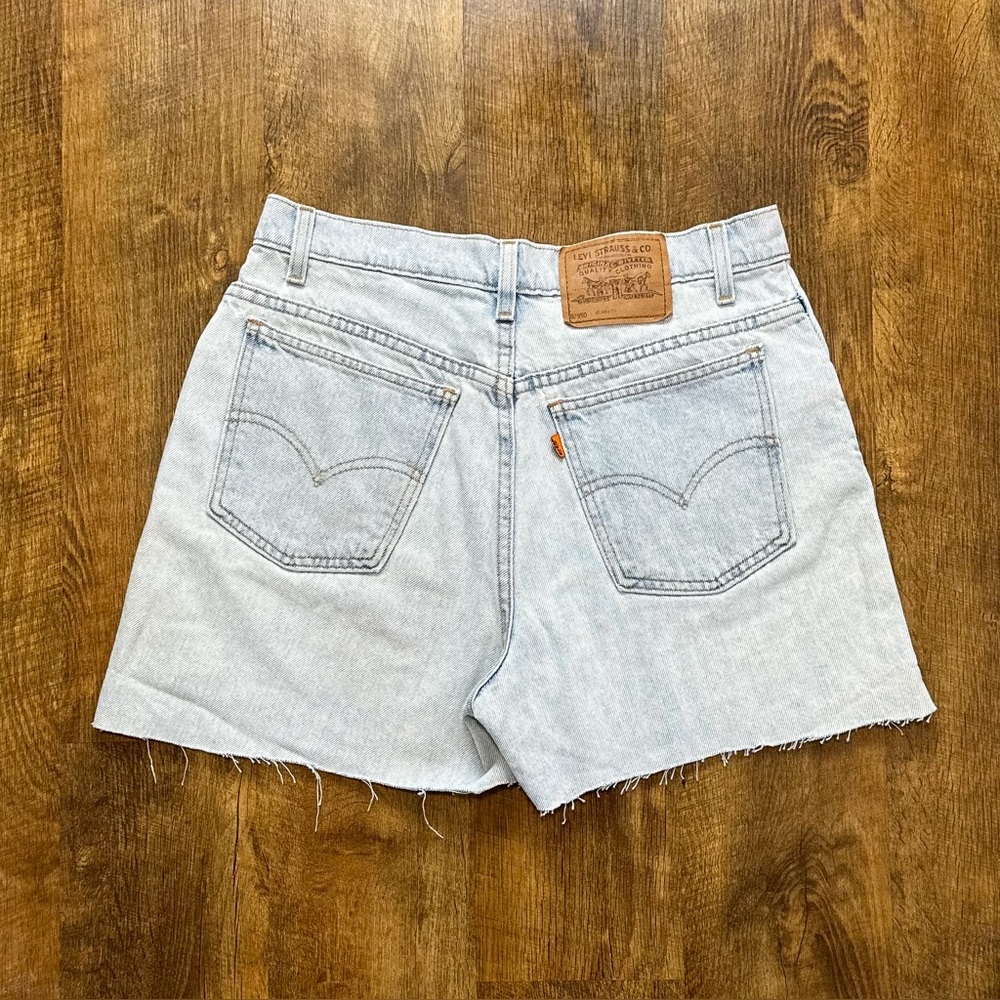 Vtg 90s Levi’s 950 Orange Tab Light Wash Denim Jean Shorts Sz 11 Relaxed Fit
